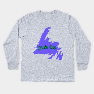 Newfoundland Girl T-Shirt Island Girl T-Shirt Kids Long Sleeve T-Shirt